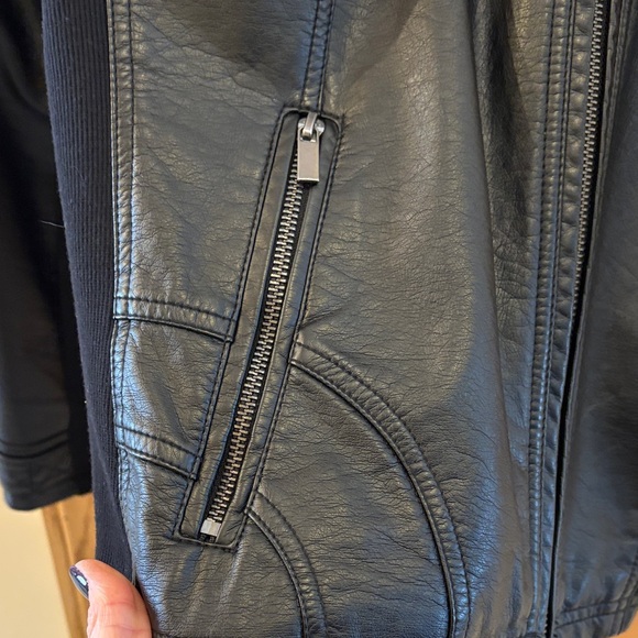 Maurices Jet Black Faux Leather Bomber Jacket - Picture 6 of 10